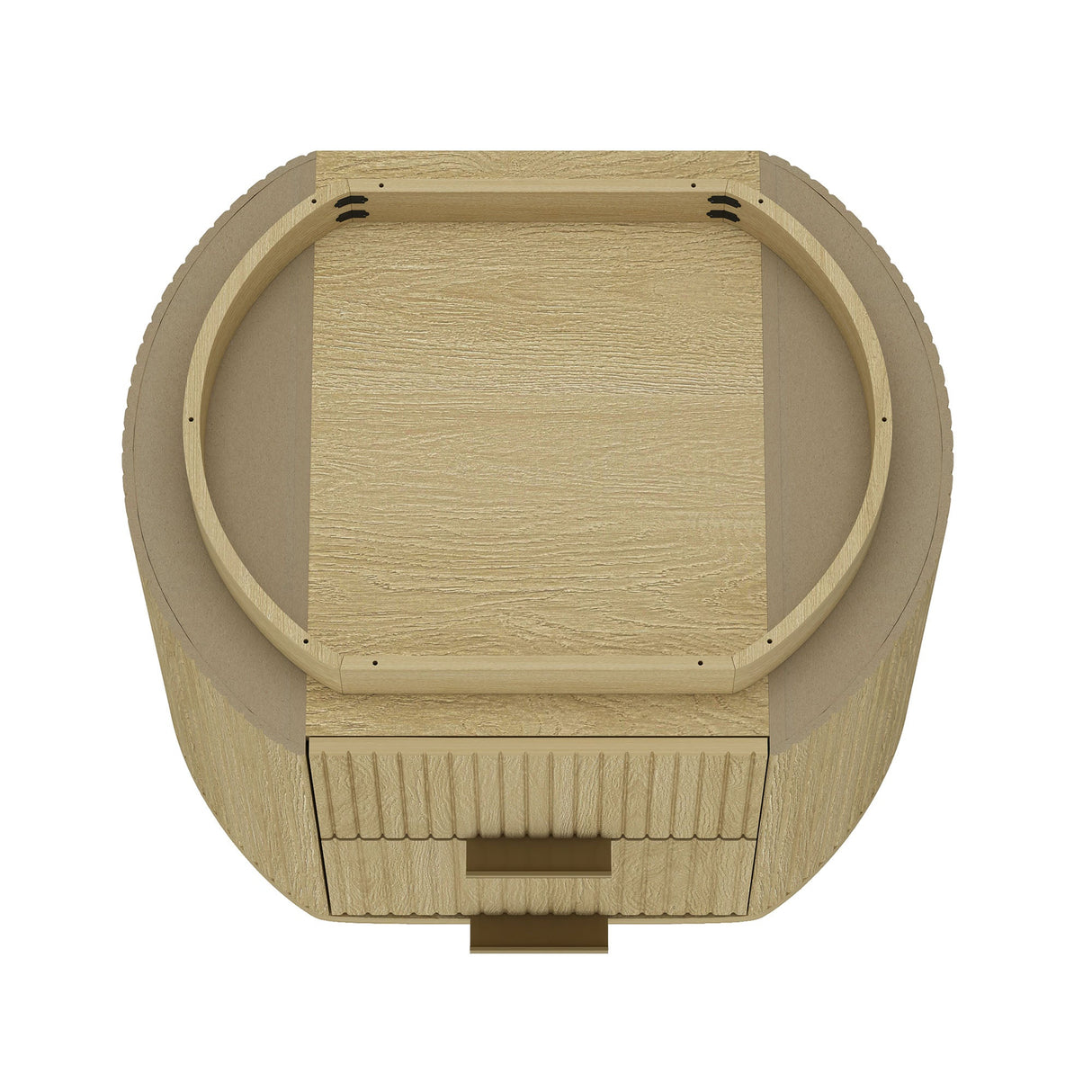 Olivia Nightstand in Natural Oak and Gold by Manhattan Comfort at Eve Furniture