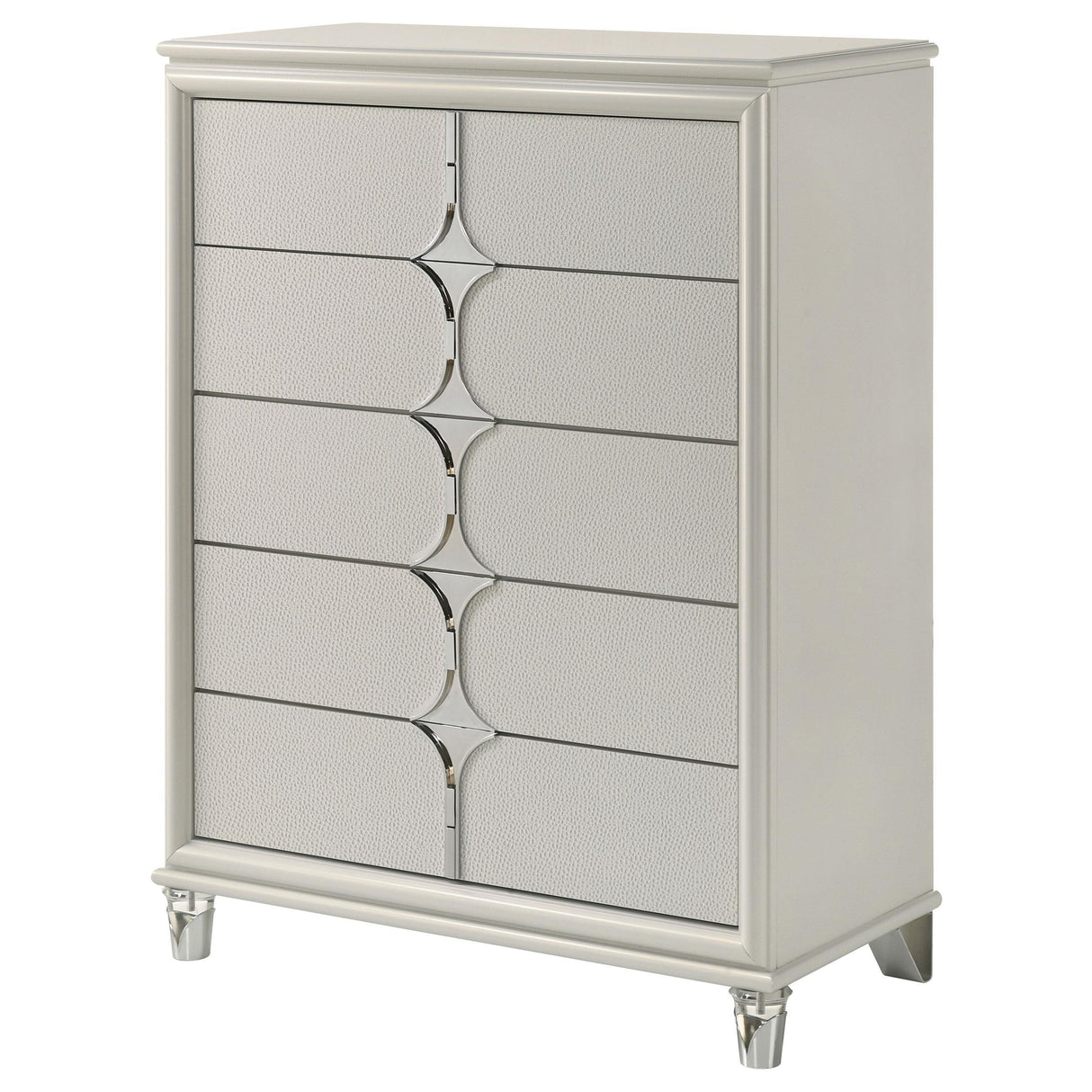 Olivia Pearl White 5-drawer Bedroom Chest of Drawers by Coaster at Eve Furniture