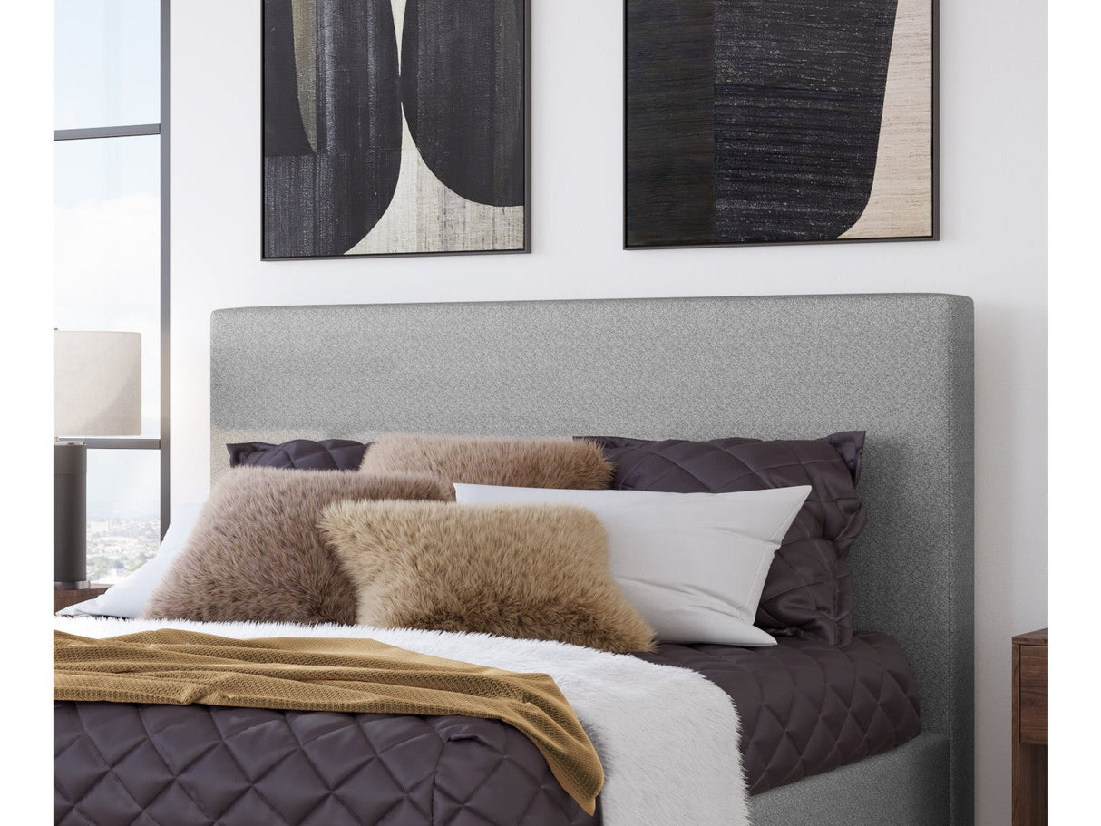 Olivia Upholstered Headboard in Pewter by Modus Furniture at Eve Furniture