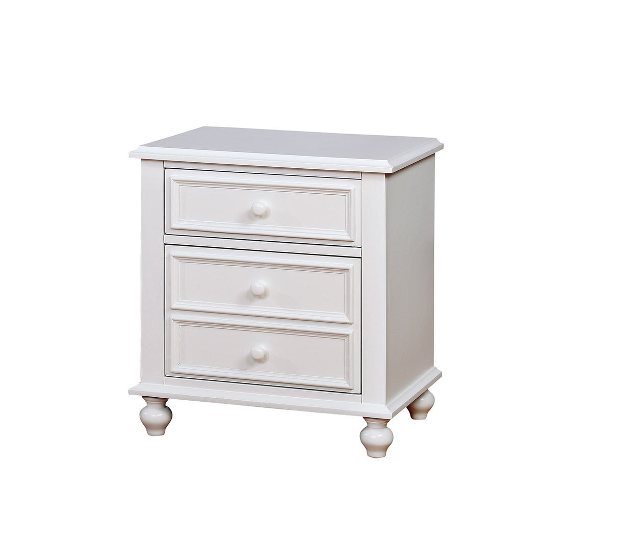 Olivia White Night Stand by Furniture of America at Eve Furniture