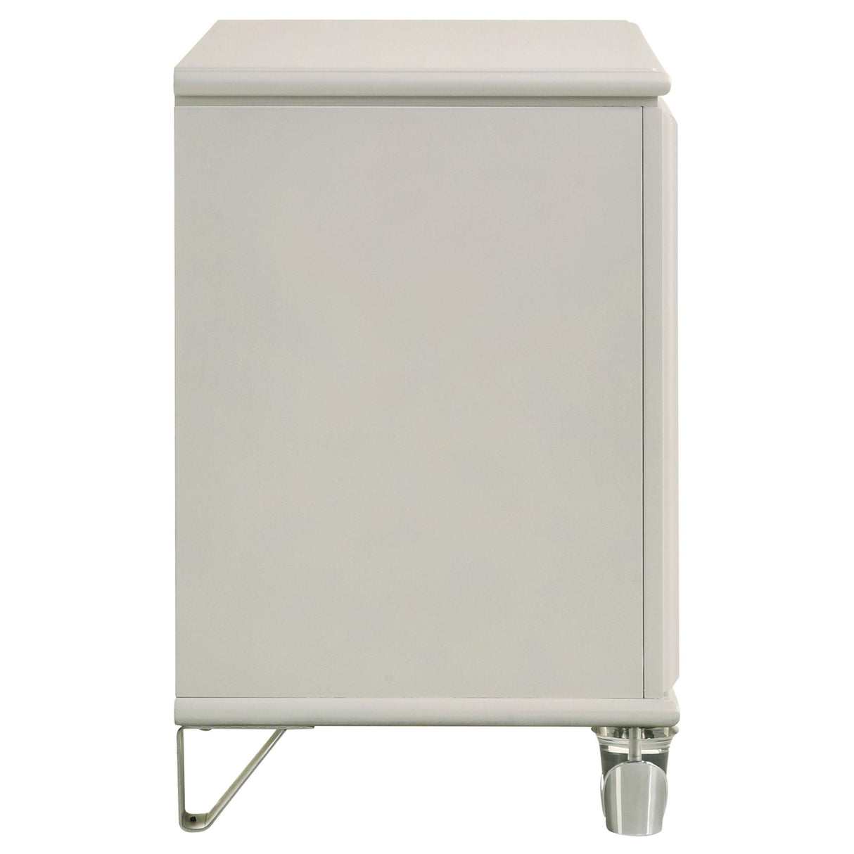 Olivia Pearl White 2-drawer Nightstand Bedside Table by Coaster at Eve Furniture