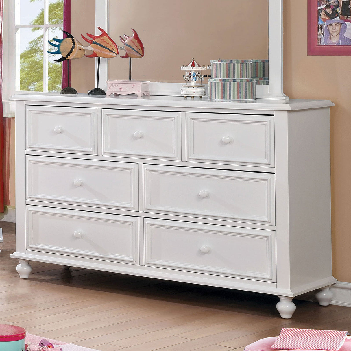 Olivia White Dresser by Furniture of America at Eve Furniture