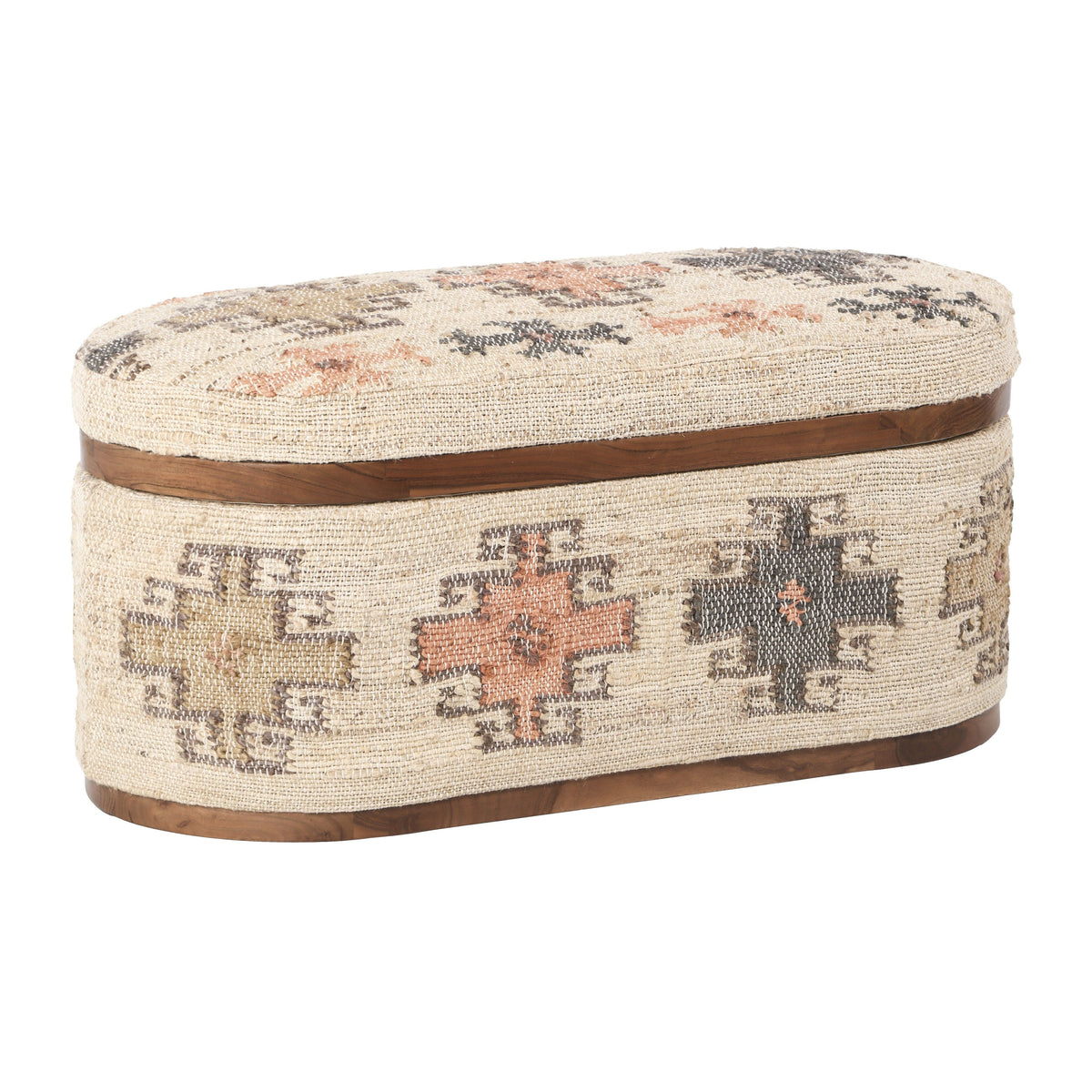 Olivier 41" Oval Storage Ottoman by TOV Furniture at Eve Furniture