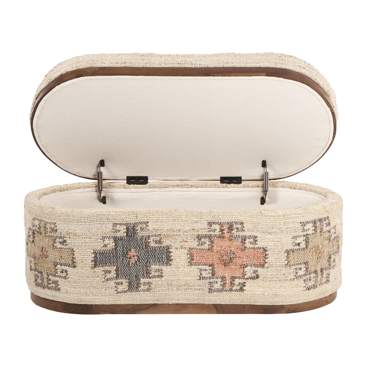 Olivier 41" Oval Storage Ottoman by TOV Furniture at Eve Furniture