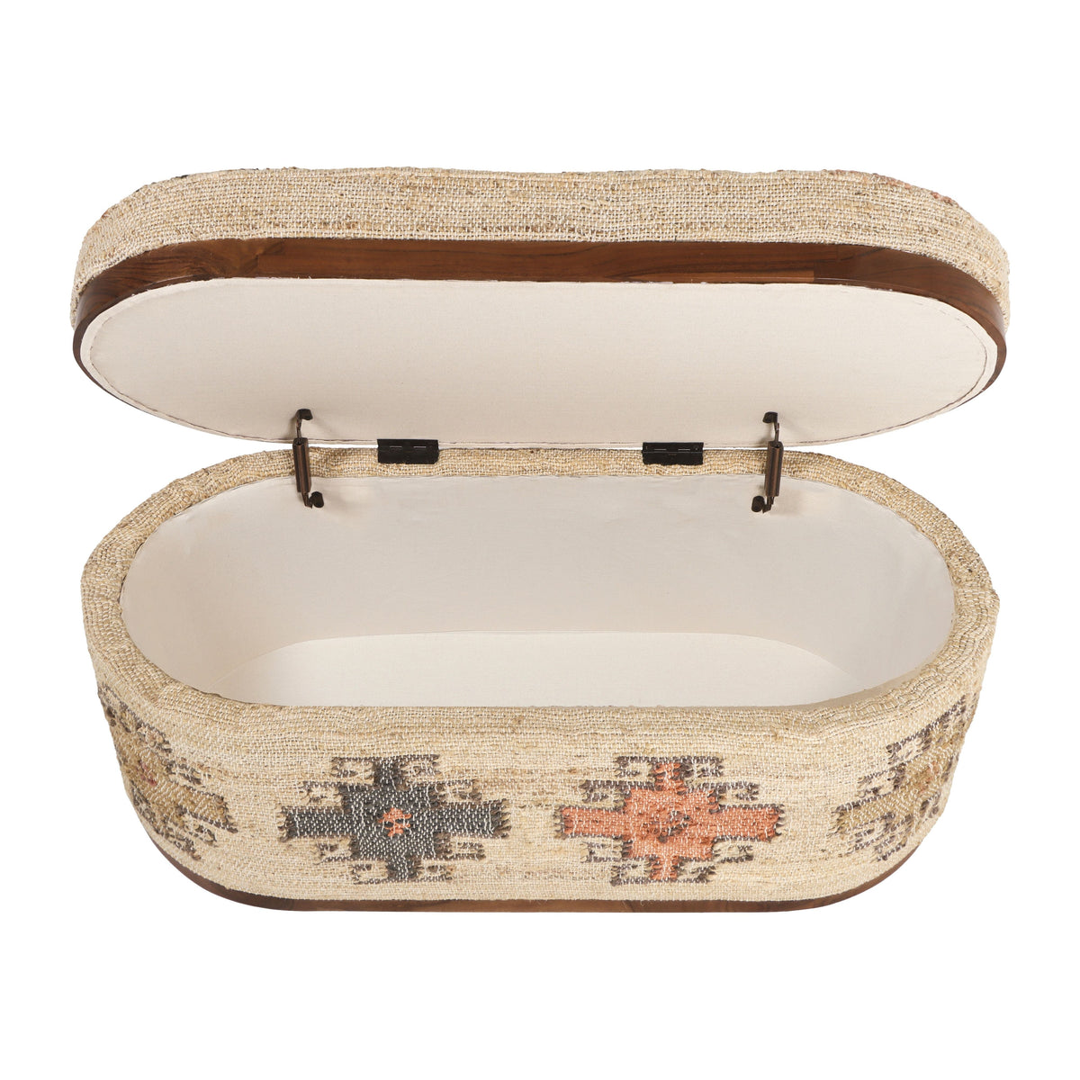 Olivier 41" Oval Storage Ottoman by TOV Furniture at Eve Furniture