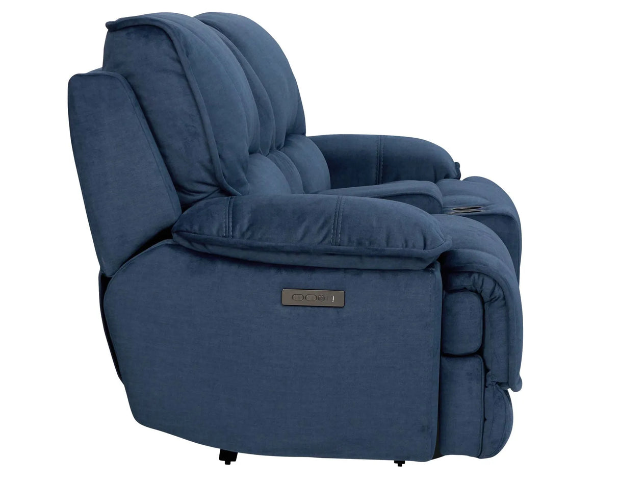 Olsen Indigo 3-Piece Dual-Power Zero-Gravity Modular Reclining Console Loveseat by Steve Silver at Eve Furniture