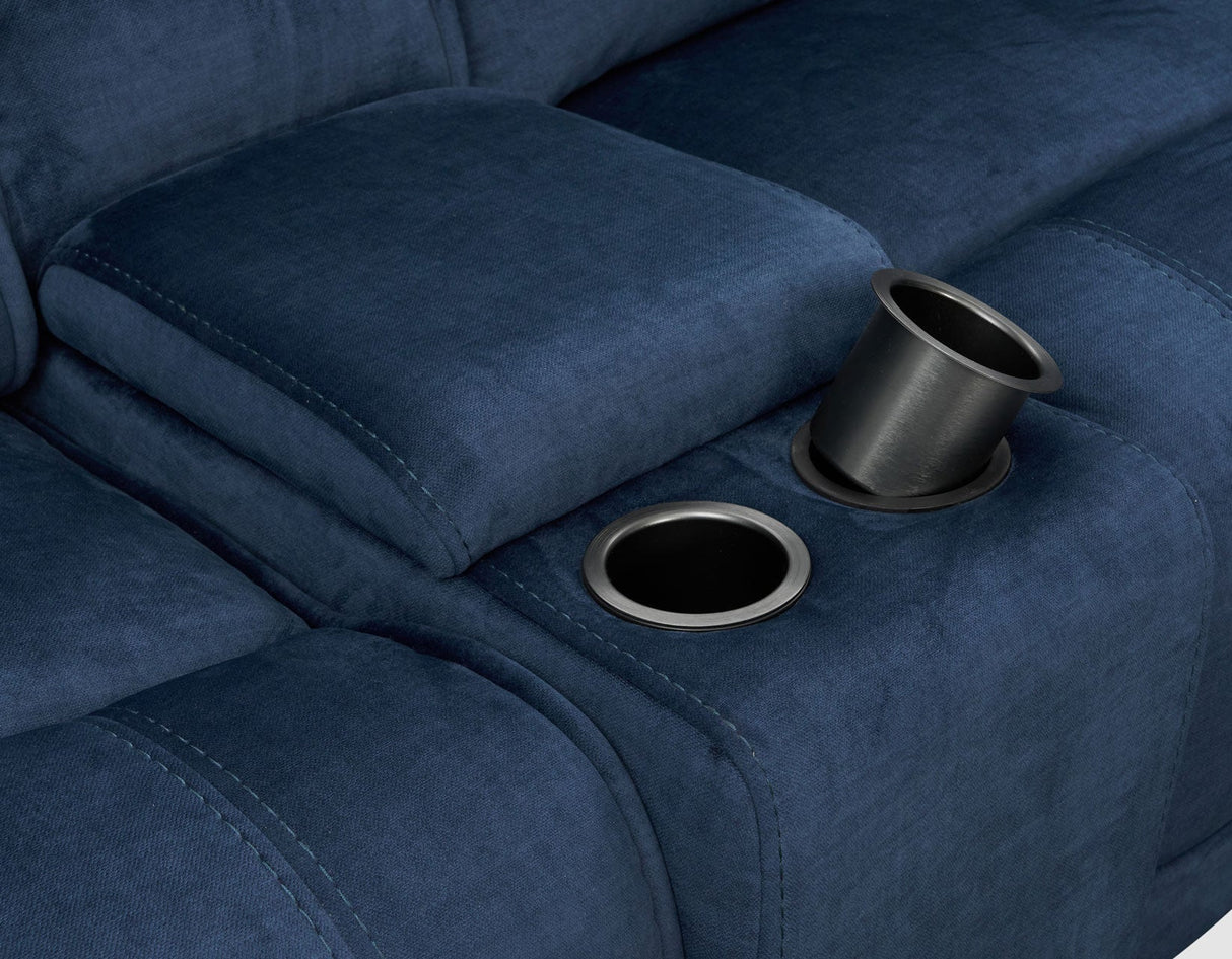 Olsen Indigo 6-Piece Dual-Power Zero-Gravity Reclining Sectional by Steve Silver at Eve Furniture
