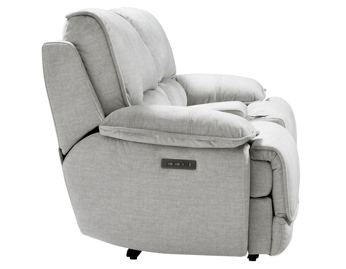 Olsen Silver 3-Piece Dual-Power Zero-Gravity Modular Reclining Console Loveseat by Steve Silver at Eve Furniture