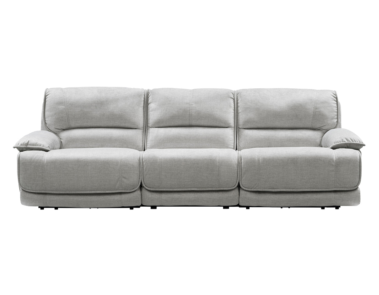 Olsen Silver 3-Piece Dual-Power Zero-Gravity Modular Reclining Sofa by Steve Silver at Eve Furniture
