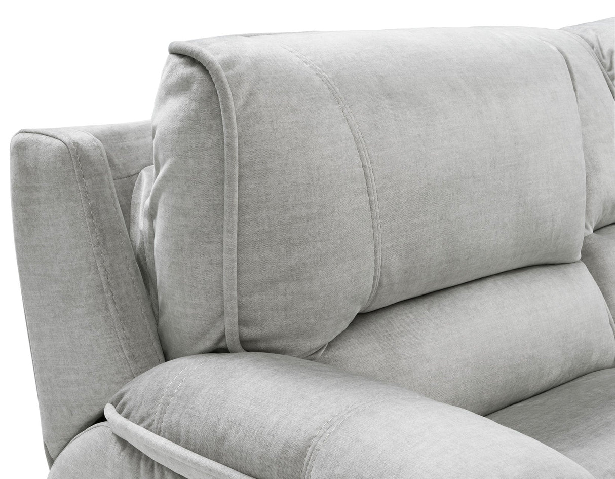 Olsen Silver 6-Piece Dual-Power Zero-Gravity Reclining Sectional by Steve Silver at Eve Furniture