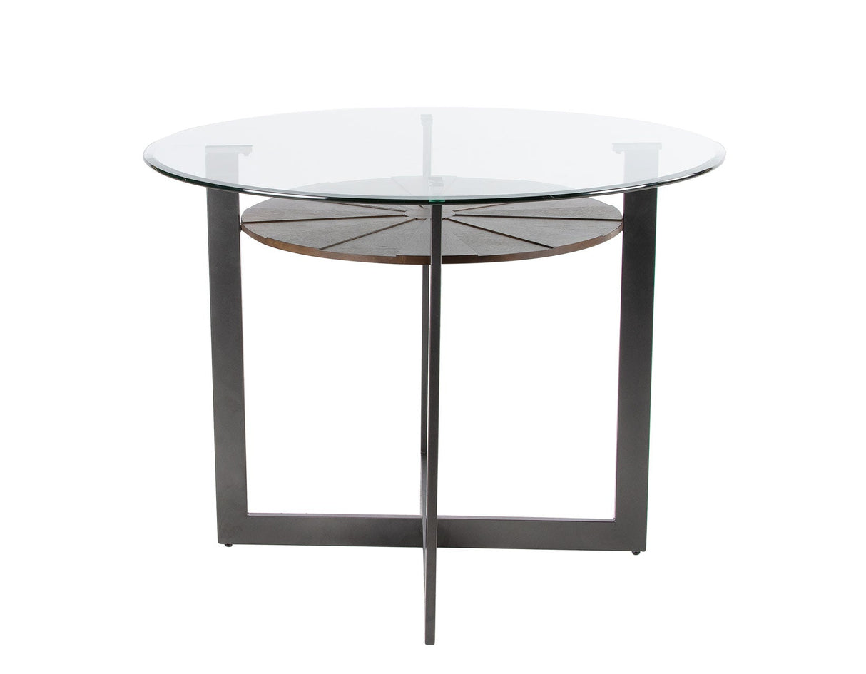 Olson Caramel Glass Top Counter Height Dining Set by Steve Silver at Eve Furniture