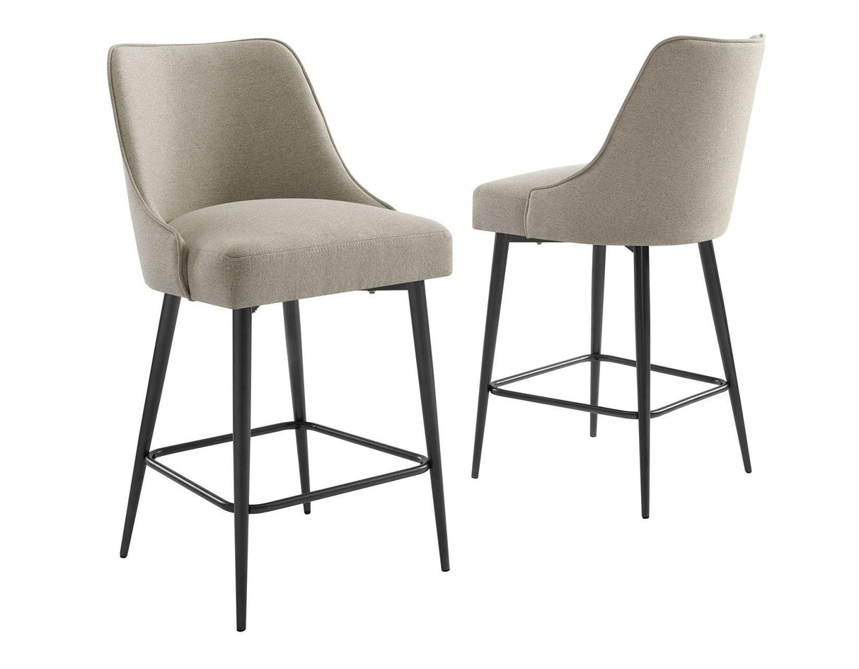 Olson 24″ Counter Chair, Khaki, Set of 2 by Steve Silver at Eve Furniture