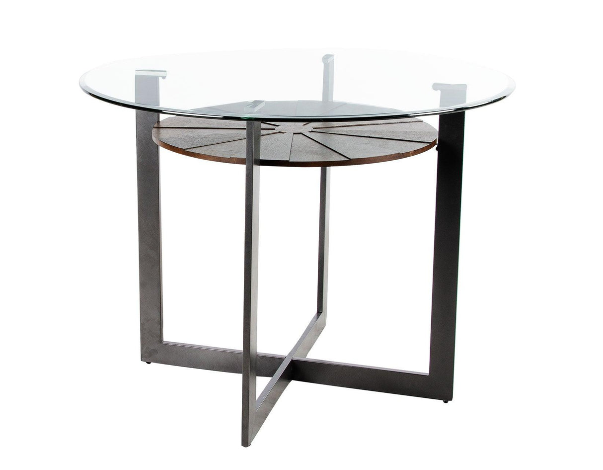 Olson 48-inch Counter Glass Top Table by Steve Silver at Eve Furniture