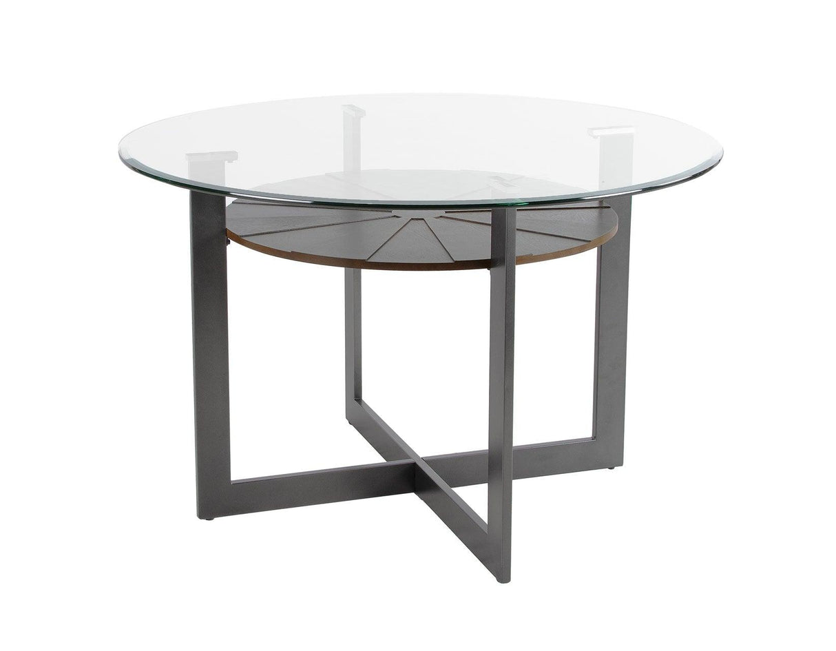 Olson 48 inch Round Glass Top Table by Steve Silver at Eve Furniture