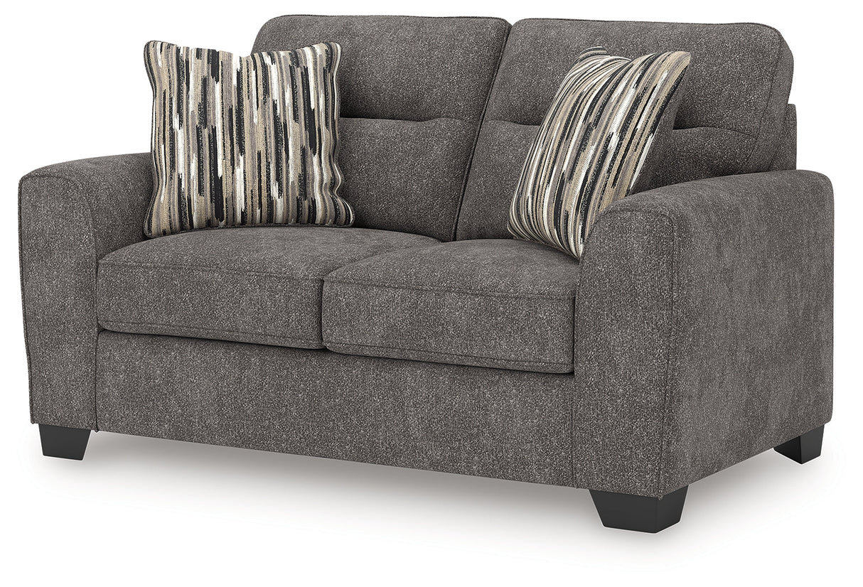 Olten Graphite Loveseat by Ashley at Eve Furniture