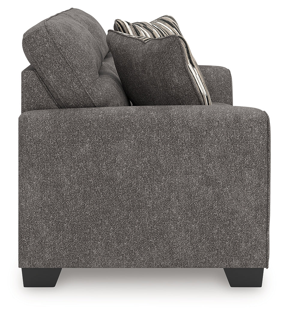Olten Graphite Loveseat by Ashley at Eve Furniture