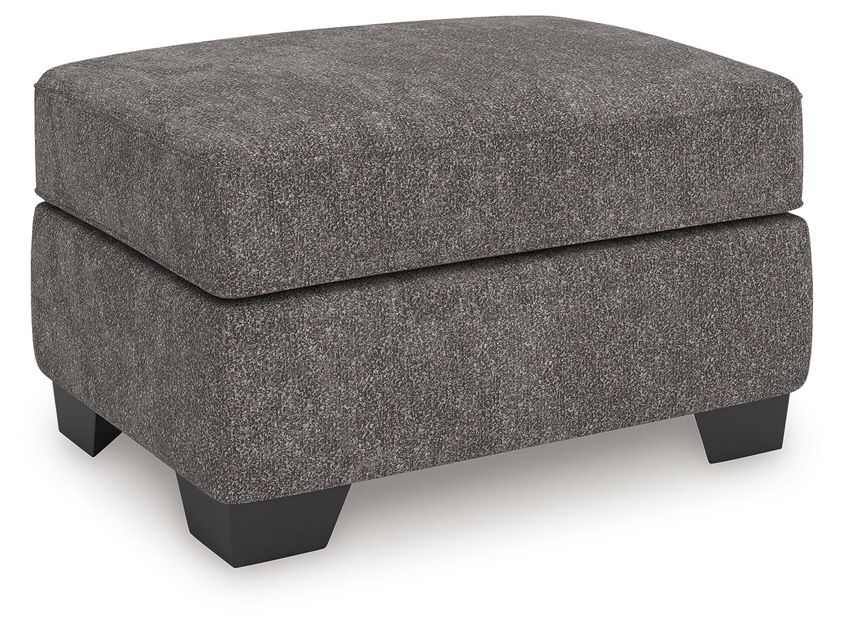 Olten Graphite Ottoman by Ashley at Eve Furniture