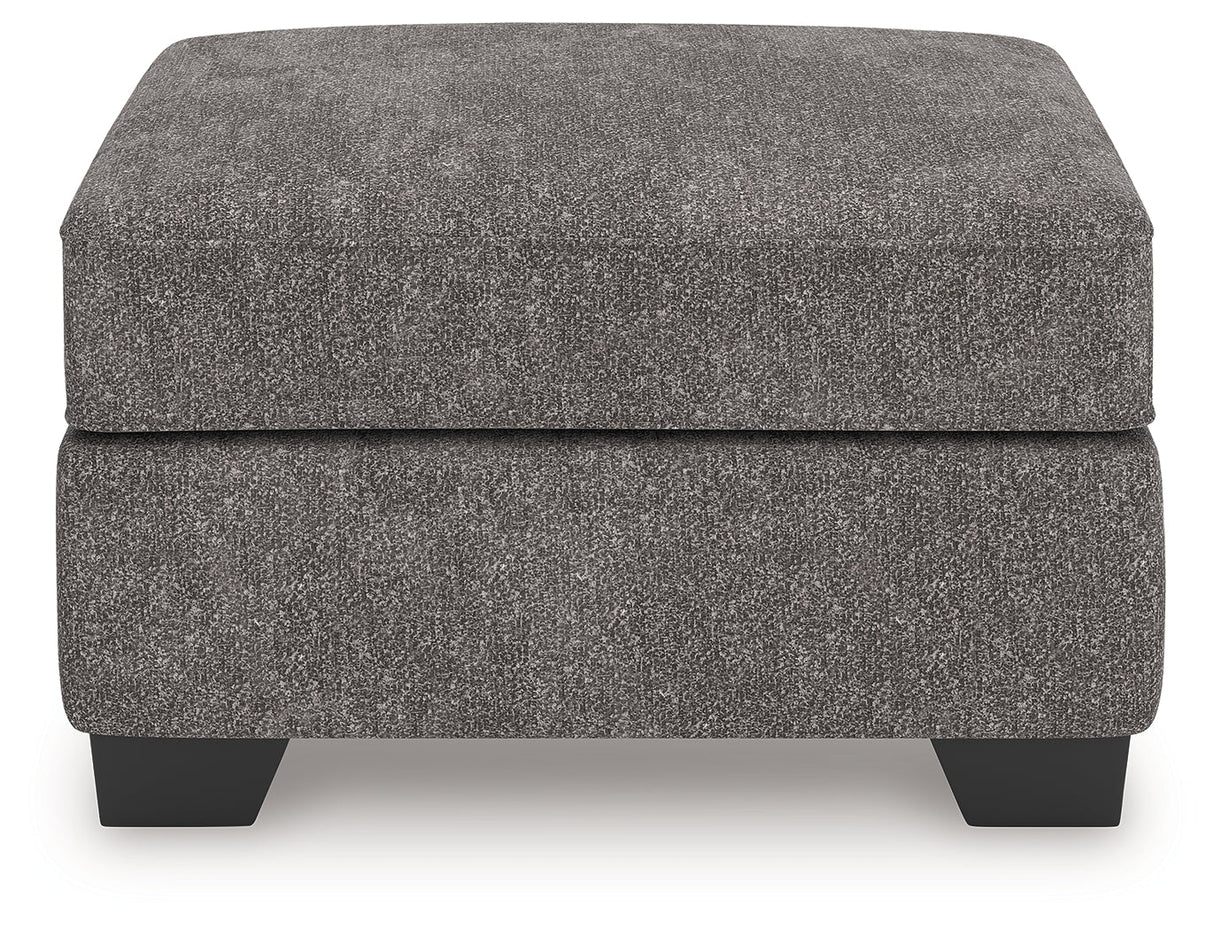 Olten Graphite Ottoman by Ashley at Eve Furniture