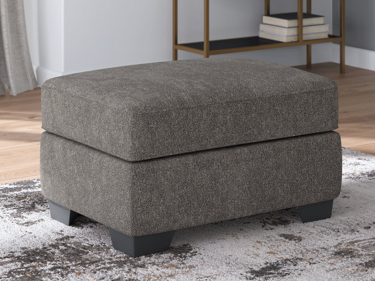 Olten Graphite Ottoman by Ashley at Eve Furniture