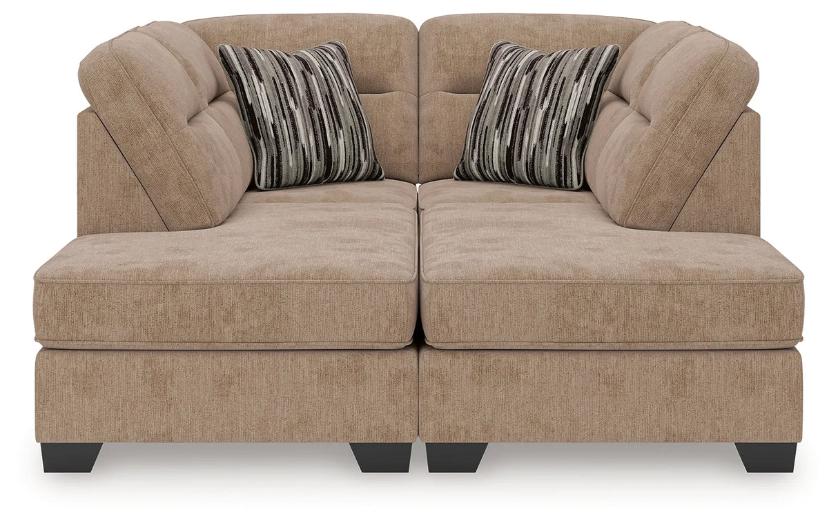 Olten Mocha 2-Piece Super Chaise by Ashley at Eve Furniture