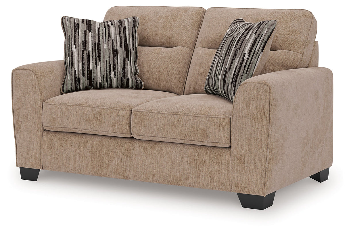 Olten Mocha Loveseat by Ashley at Eve Furniture