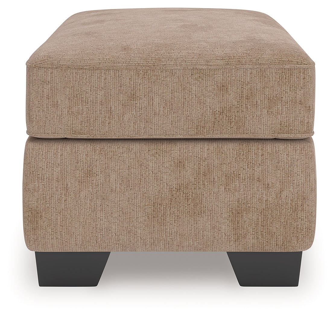Olten Mocha Ottoman by Ashley at Eve Furniture