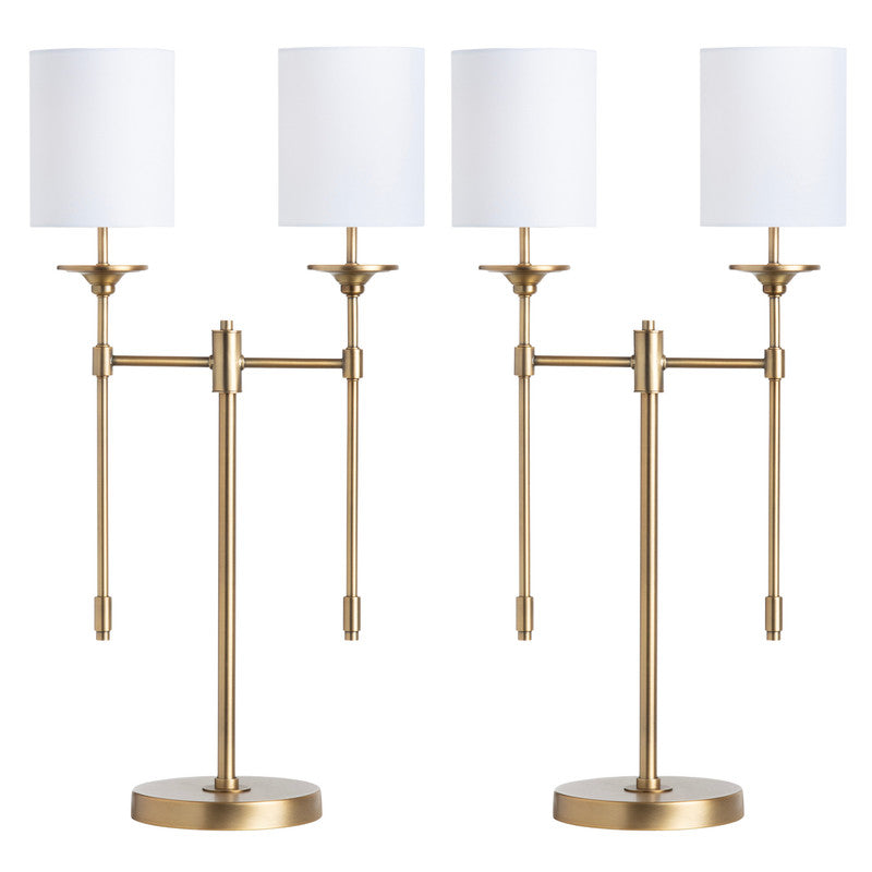 Olympia Gold Double Table Lamp (Set of 2) by Crestview at Eve Furniture
