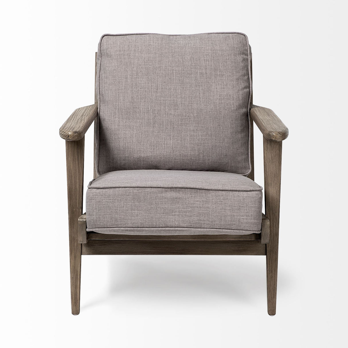 Olympus II Flint Gray Fabric Covered Wooden Frame Accent Chair by Mercana at Eve Furniture