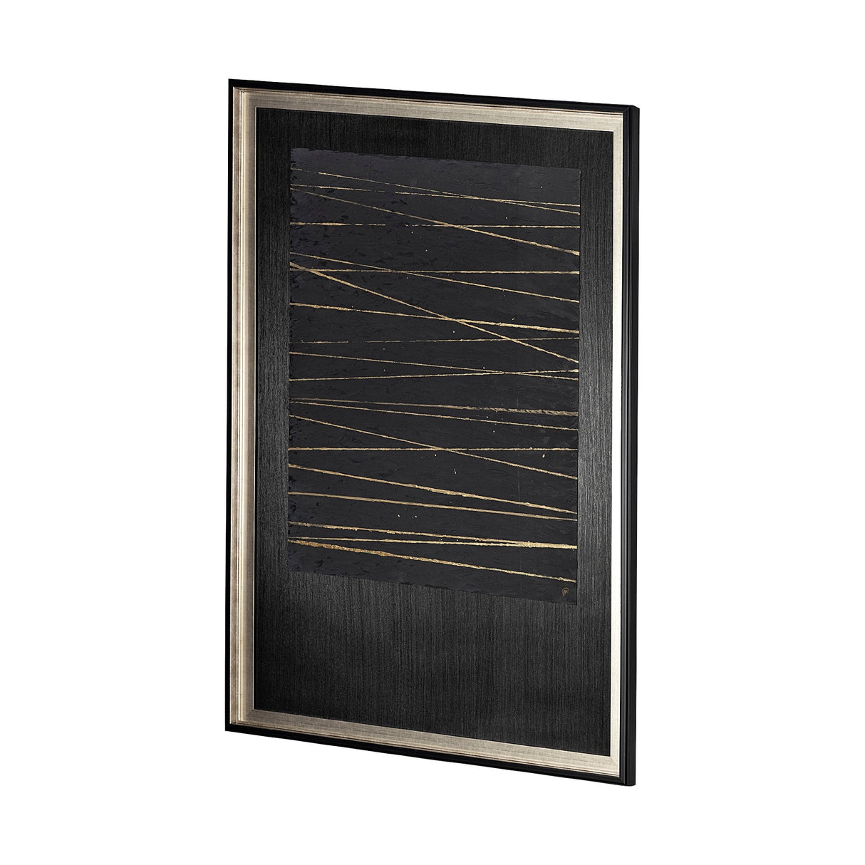 OM-Gold Lines by Studio M a handmade Original Framed Artwork under Glass by Mercana at Eve Furniture