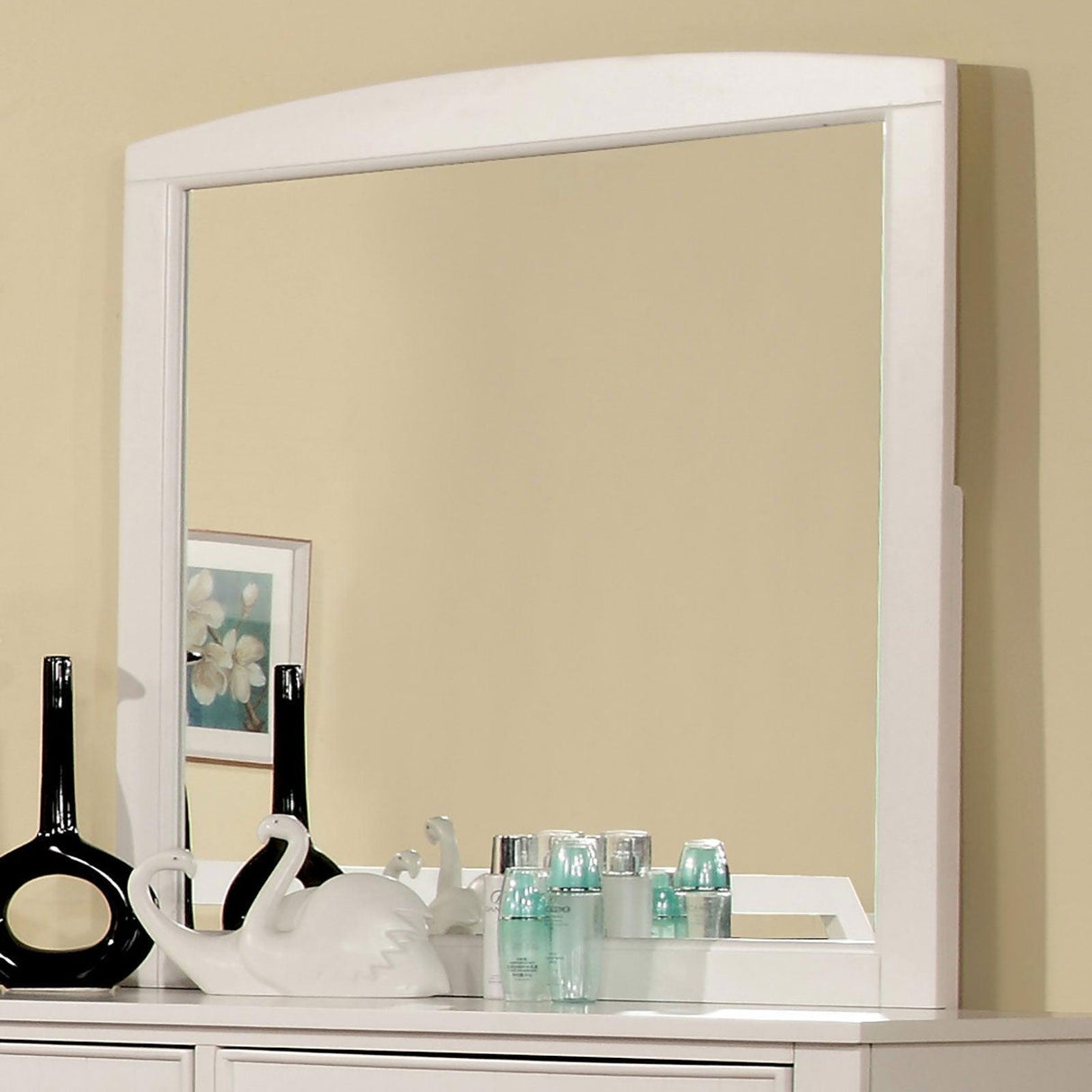 Omnus White Mirror by Furniture of America at Eve Furniture