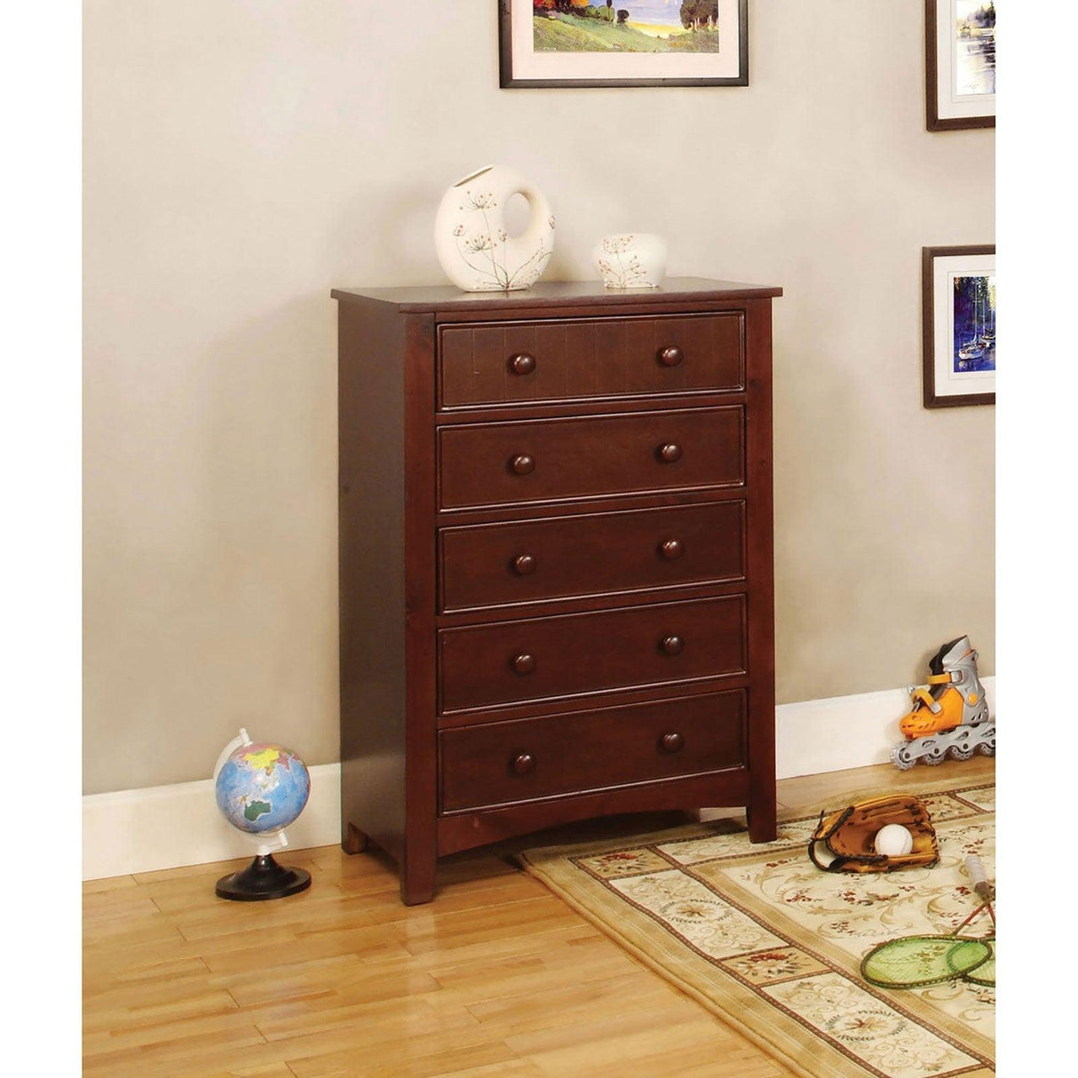 Omnus Cherry Chest by Furniture of America at Eve Furniture