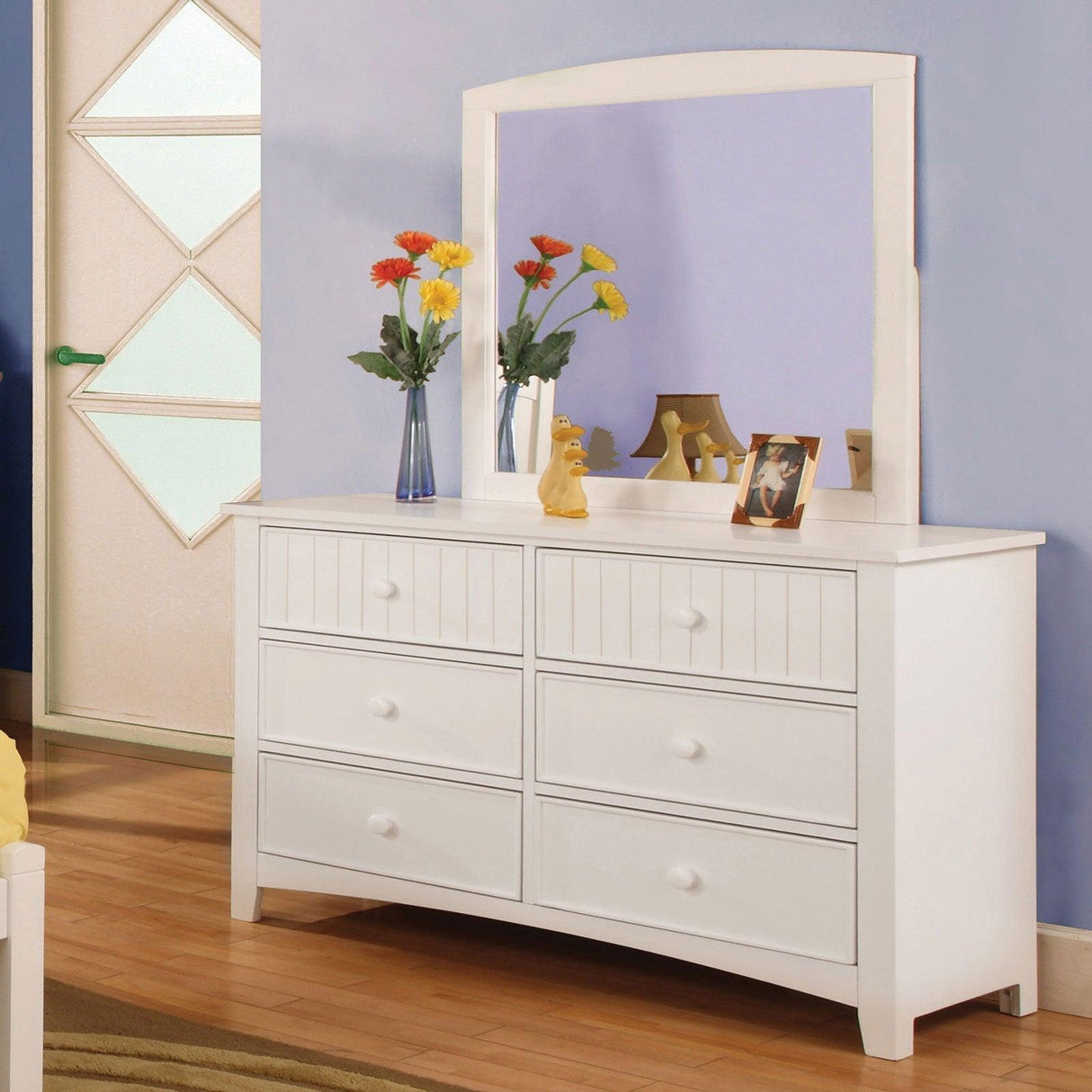 Omnus White Dresser by Furniture of America at Eve Furniture