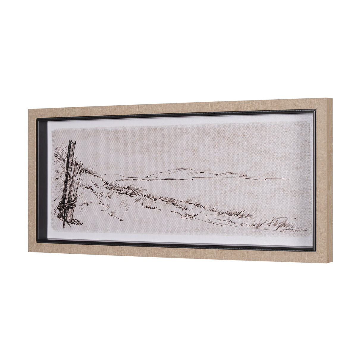 On the Shore I by Mercana Studio a Hand Embellished Textured Framed Art Print by Mercana at Eve Furniture