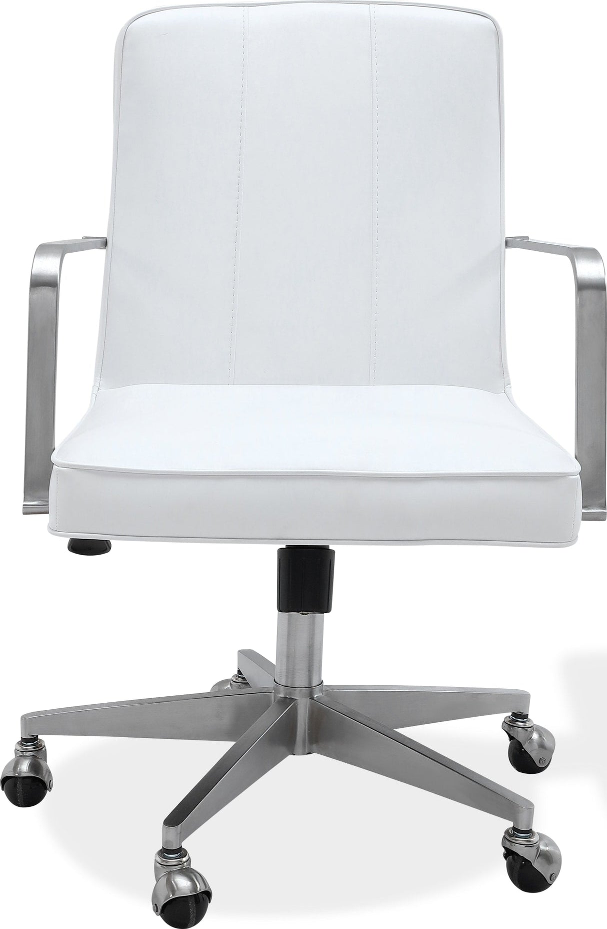 One Brushed Stainless Steel/White Metal Frame Home Office Chair by Modus Furniture at Eve Furniture