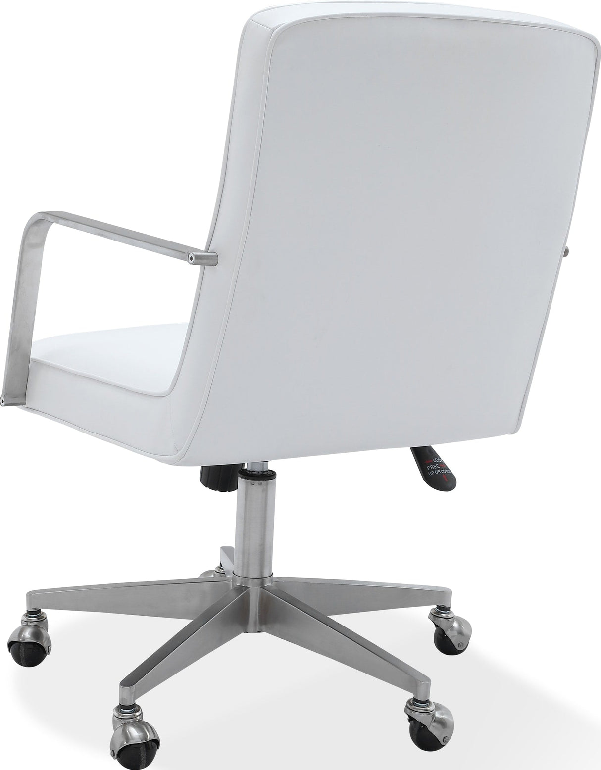 One Brushed Stainless Steel/White Metal Frame Home Office Chair by Modus Furniture at Eve Furniture