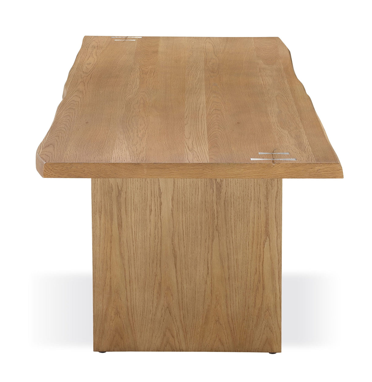 One Modern Coastal Live Edge Dining Table in White Oak by Modus Furniture at Eve Furniture