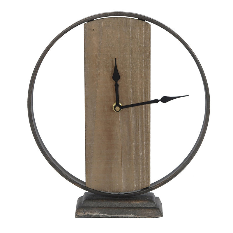 One More Minute Brown Table Clock by Crestview at Eve Furniture