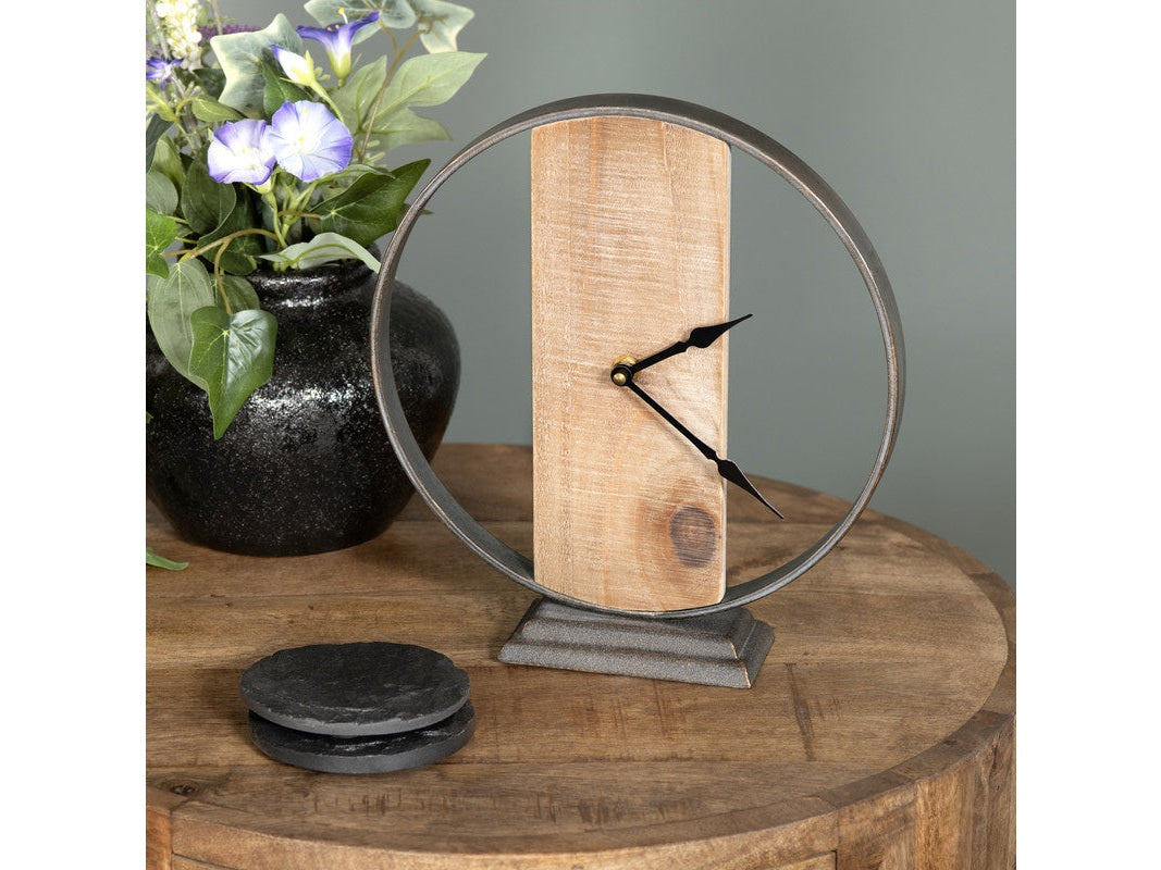 One More Minute Brown Table Clock by Crestview at Eve Furniture
