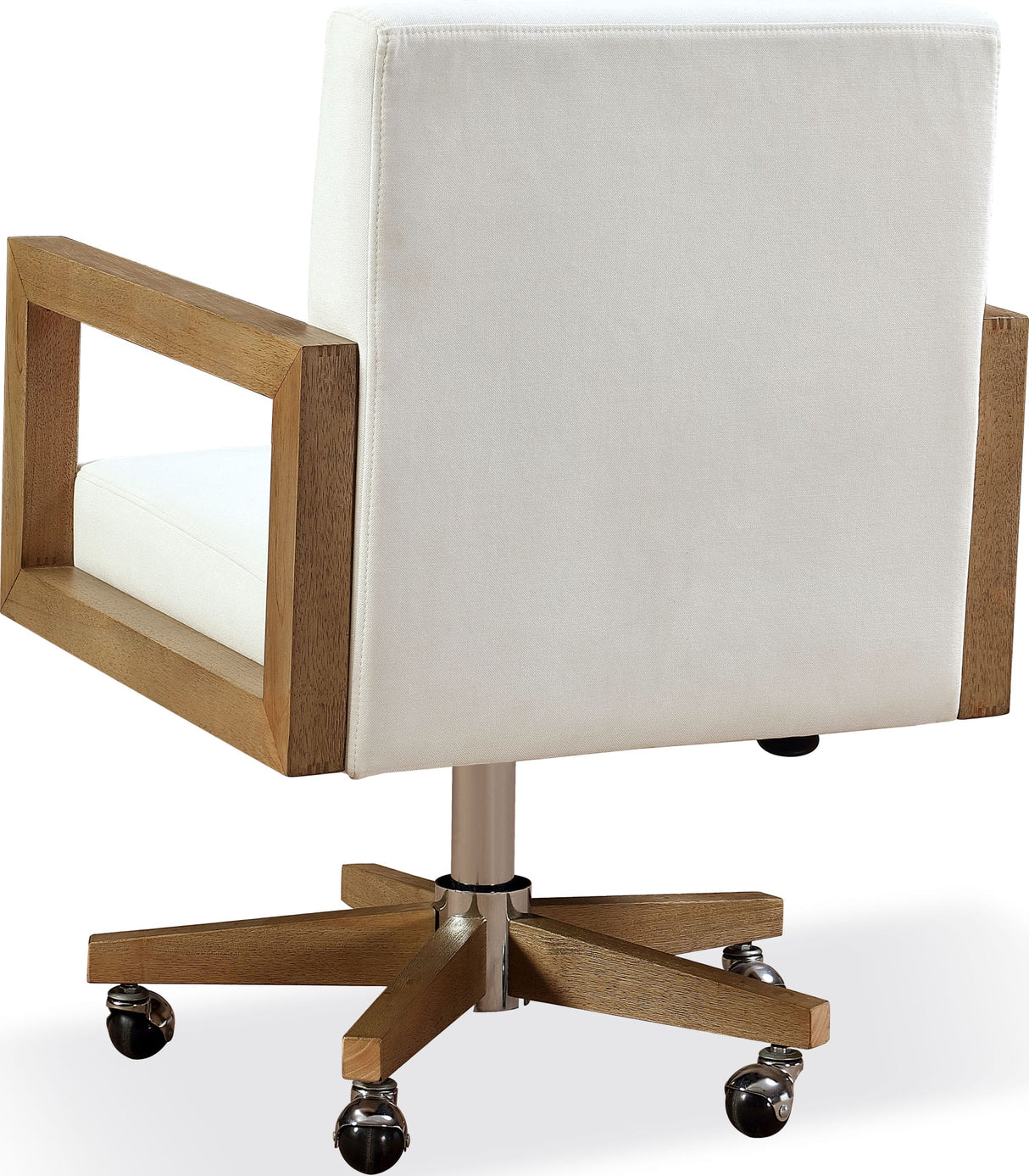 One White/Bisque Wood Frame Home Office Chair by Modus Furniture at Eve Furniture