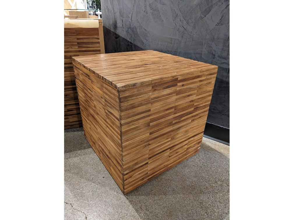 One Wood Tile Square End Table in Solid Teak by Modus Furniture at Eve Furniture