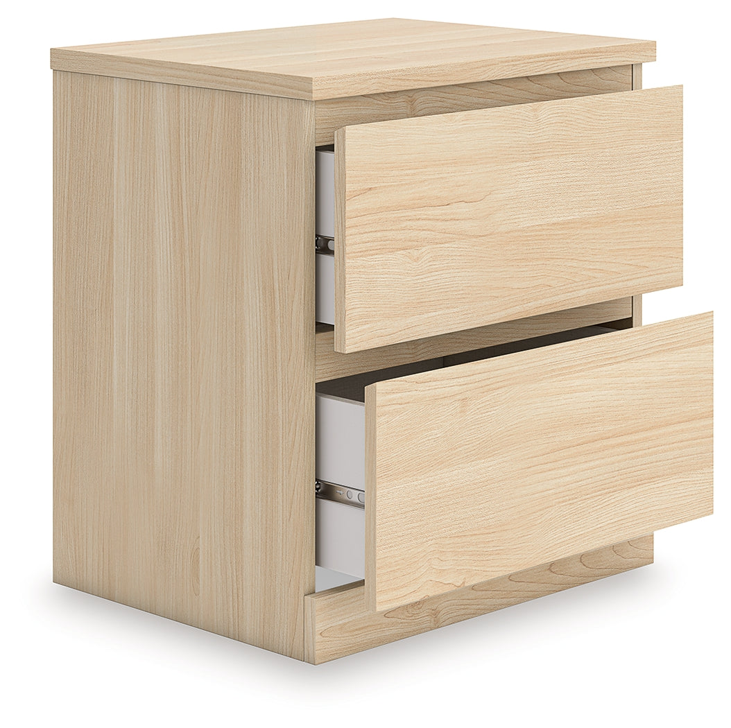 Onita Natural Storage Panel Platform Bedroom Set with 2 Drawers by Ashley at Eve Furniture