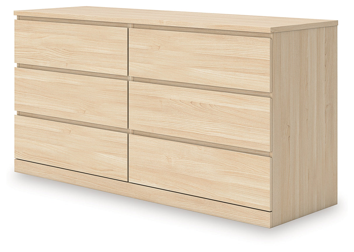 Onita Natural Storage Panel Platform Bedroom Set with 4 Drawers by Ashley at Eve Furniture