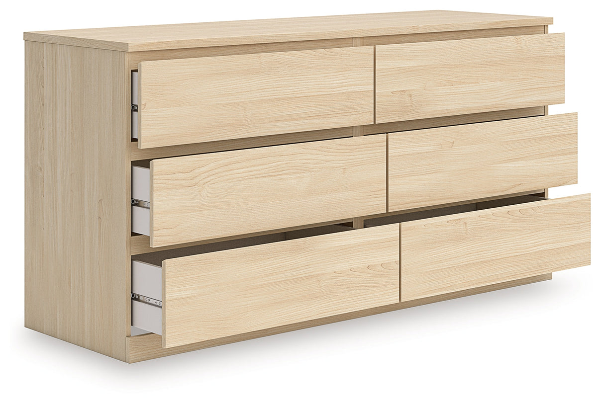 Onita Natural Storage Panel Platform Bedroom Set with 4 Drawers by Ashley at Eve Furniture