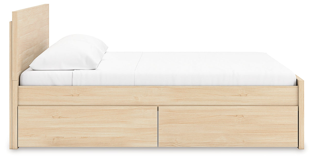 Onita Natural Storage Panel Platform Bedroom Set with 4 Drawers by Ashley at Eve Furniture