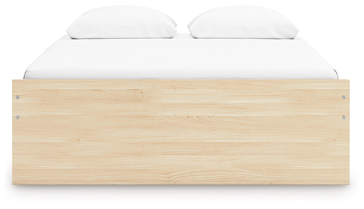 Onita Natural Storage Platform Bedroom Set with 2 Drawers by Ashley at Eve Furniture