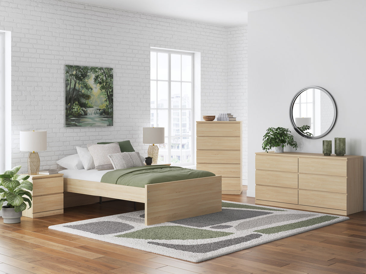 Onita Natural Youth Platform Bedroom Set by Ashley at Eve Furniture