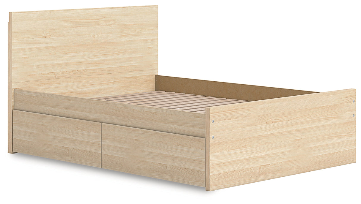 Onita Natural Youth Storage Panel Platform Bedroom Set with 2 Drawers by Ashley at Eve Furniture
