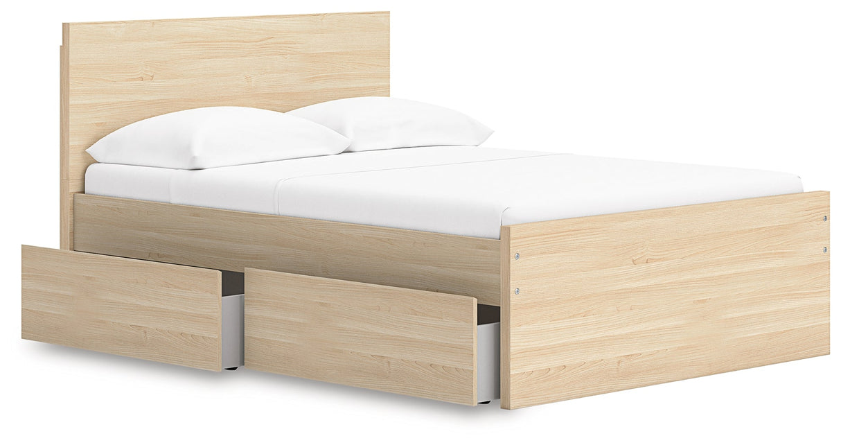 Onita Natural Youth Storage Panel Platform Bedroom Set with 2 Drawers by Ashley at Eve Furniture