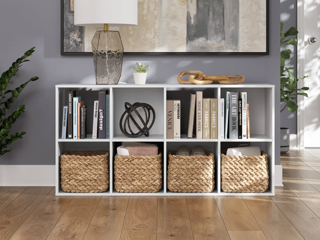 Onita White Eight Cube Organizer by Ashley at Eve Furniture