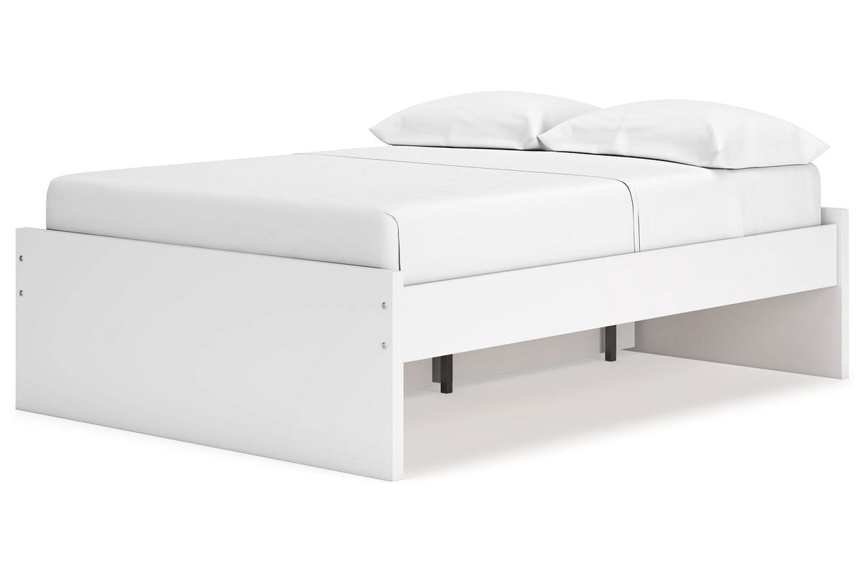 Onita White Full Storage Platform Base Bed with 2 Drawers by Ashley at Eve Furniture